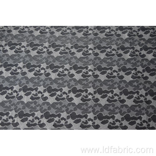 100% Polyester Star Pattern Lace Fabric